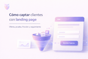 Cómo captar clientes con landing page usando oferta clara, prueba social y formulario optimizado